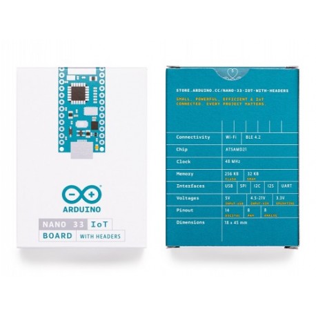 Boite de la carte Arduino Nano 33 IoT ABX00032