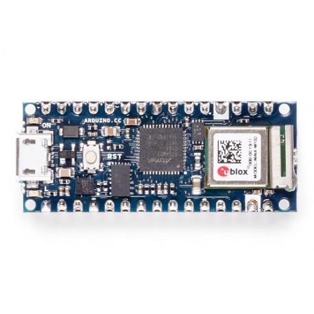 Vue du dessus de la carte Arduino Nano 33 IoT ABX00032
