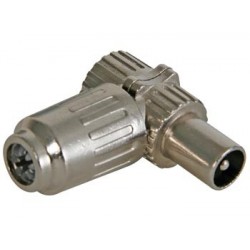 Connecteur PAL (TV) mâle coudé 9,5 mm  - 1