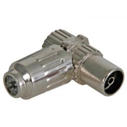 Connecteur PAL (TV) femelle coudé 9,5 mm  - 1