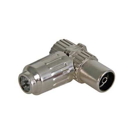 Connecteur PAL (TV) femelle coudé 9,5 mm  - 1