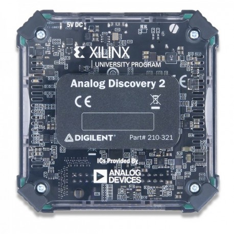 Vue de dessous de l'Analog Discovery 2