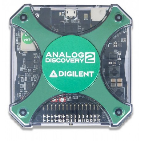 Vue de dessus de l'Analog Discovery 2