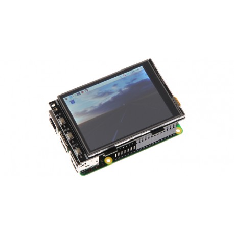 Exemple de l'afficheur graphique 3,2" RB-TFT3.2V2 montée sur une Raspberry Pi