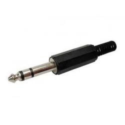 Fiche jack plastique 6,35mm mâle Stéréo  - 1