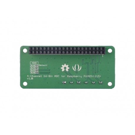 Vue arrière du shield ADC 4 canaux pour Raspberry
