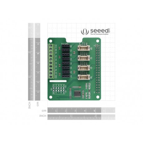 Dimensions du shield ADC 8 canaux pour Raspberry