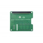 Vue du dessous du shield ADC 8 canaux pour Raspberry