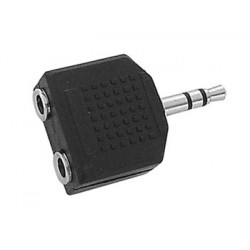 Jack Stéréo 2 x femelles 3,5mm - mâle 3,5mm  - 1