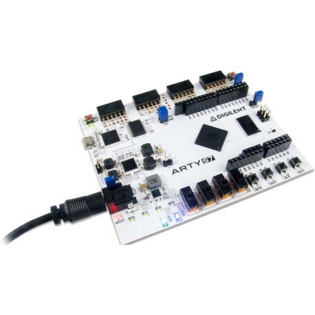 Platine Arty S7 alimentée par son connecteur DC