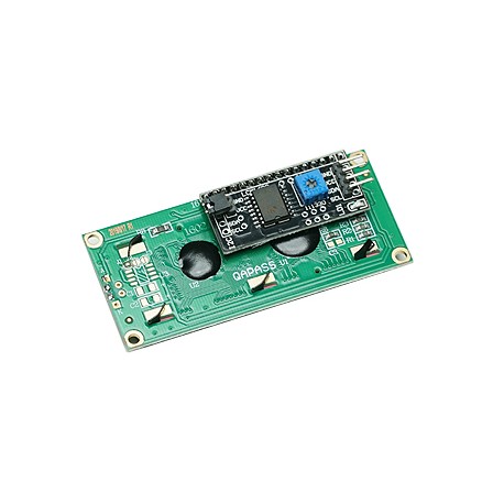 Détail d l'afficheur LCD et de sa platine de pilotage I2C