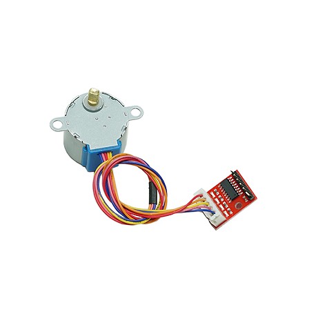 Détail du moteur pas-à-pas et de sa platine de commande