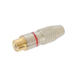 Fiche RCA femelle argenté contact doré  - 1