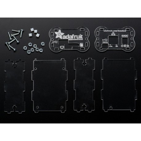 Détail des pièces du boîtier pour BeagleBone et BeagleBone 
 Black