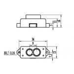 Dimensions du capteur de distance Grove LiDAR TFmini