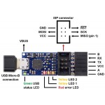 Brochage du programmateur Pololu USB AVR v2.1