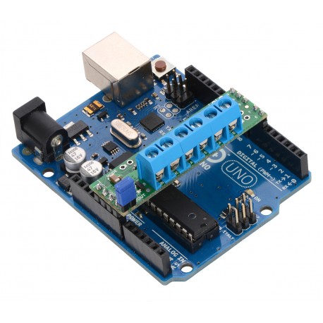 Exemple d'utilisation du dual Motor Shield DRV8835 sur une carte Arduino®