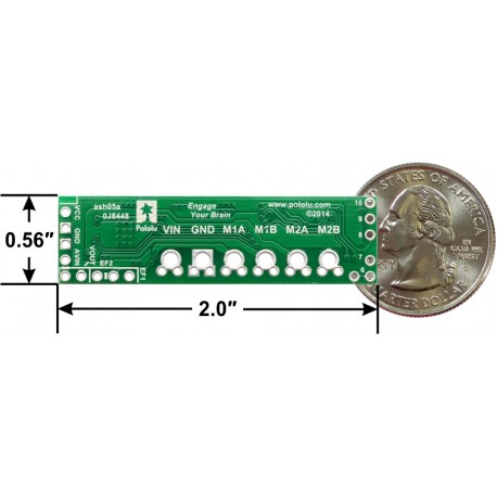 Dimensions du Dual Motor Shield A4990 pour Arduino®