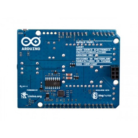 Vue de dessous de la platine Lucky Shield pour Arduino®