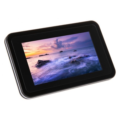 Boîtier RB-LCD-7P4-CASE présenté avec un afficheur 7"