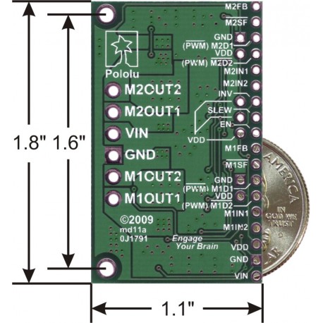 Dimensions Driver Double Moteur MC33926