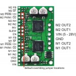 Brochage du module driver moteur Pololu Dual MC33926 Motor Driver Carrier 1213