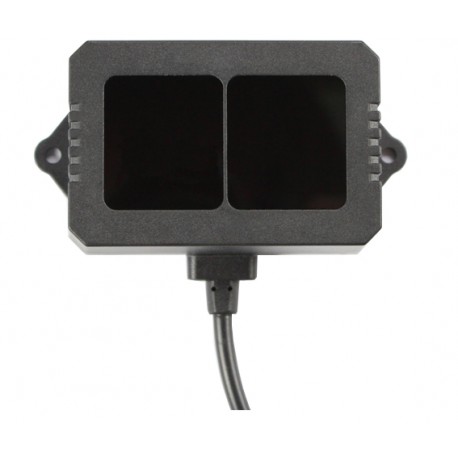Vue de face du capteur de distance LiDAR TF02-Pro
