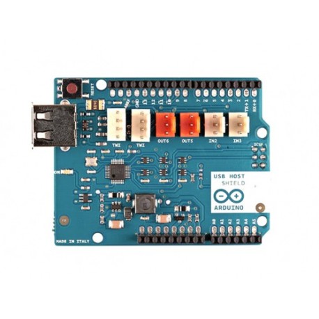 Vue de dessus de la carte Arduino USB Host Shield A000004