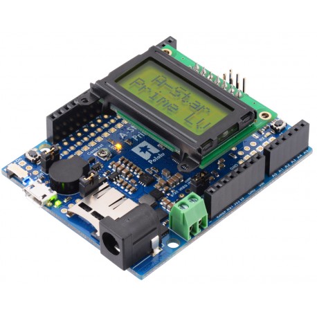 La carte A-Star 32U4 Prime LV 4008 avec son écran LCD optionnel