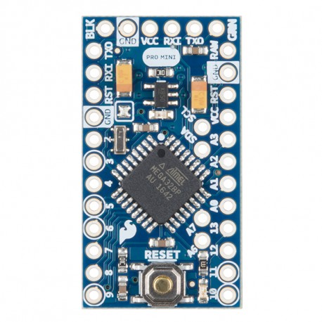 Vue de dessus du module Pro Mini 5 V - 16 MHz compatible Arduino®
