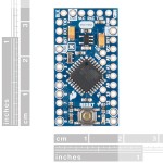 Dimensions du Pro Mini 3.3 V - 8 MHz compatible Arduino®