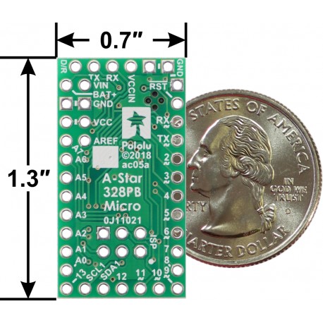 Carte A-Star 328PB Micro - 5 V - 16 MHz 3160  - 6