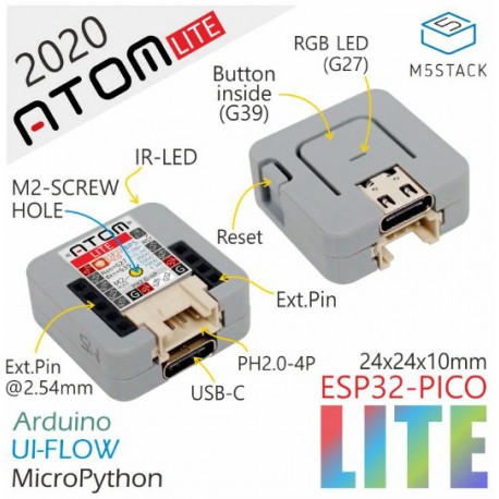 Détail du module de développement IoT ATOM Lite ESP32 C008