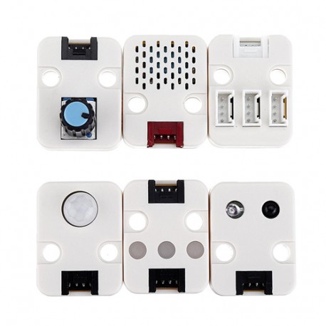 6 modules d'extension inclus dans le starter kit IoT M5GO