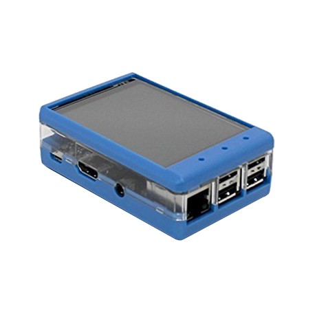 Exemple de montage du boîtier LEX-CASE-R11 avec une Raspberry Pi 3 B+ et un écran graphique