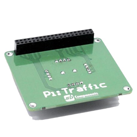 Vu de dessous de la platine PiTraffic pour Raspberry Pi
