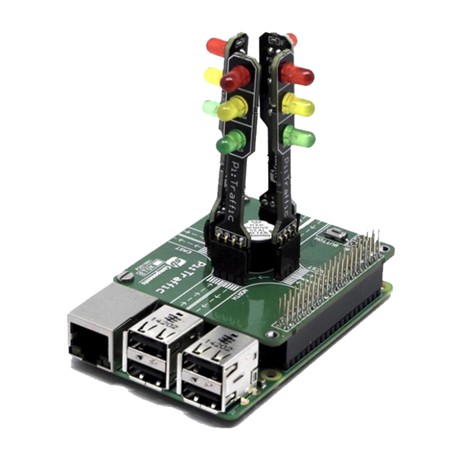 Exemple d'utilisation de la platine PiTraffic avec une Raspberry Pi
