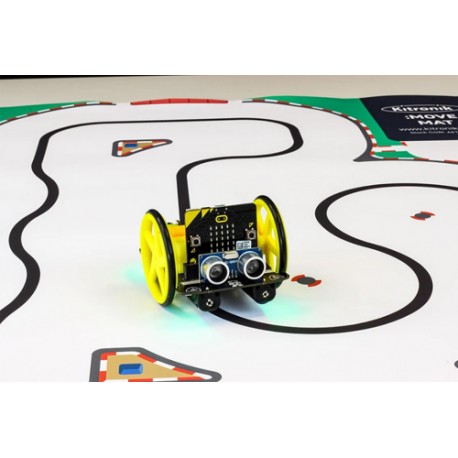 Exemple d'utilisation du tapis :MOVE mat avec un robot suiveur de ligne