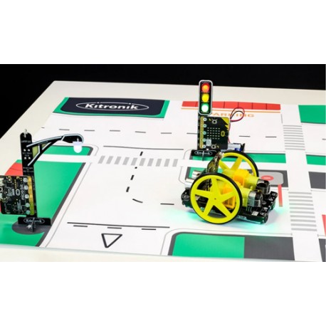 Exemple d'utilisation du tapis :MOVE mat avec un robot suiveur de ligne