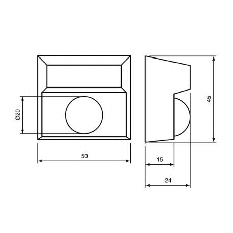 Dimensions de la Led rouge de signalisation 12-24V