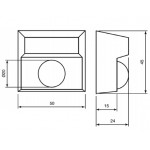 Dimensions de la Led rouge de signalisation 12-24V