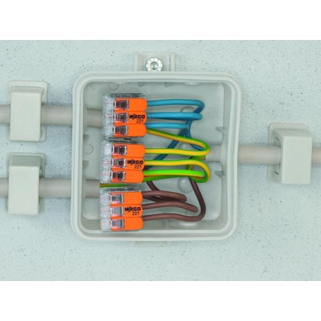 Borne de connexion rapide à leviers 3 contacts  - 5