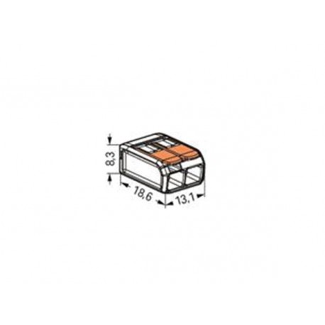 Borne de connexion rapide à leviers 2 contacts  - 2