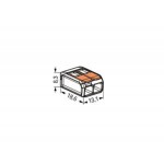 Borne de connexion rapide à leviers 2 contacts  - 2