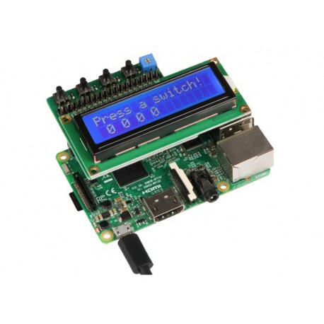 Afficheur LCD 2 x 16 Joy-IT RB-LCD-16X2 monté sur une Raspberry Pi