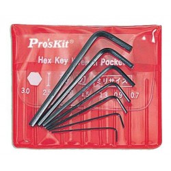 Jeu de 7 clés 6 pans de 0,7 à 3 mm