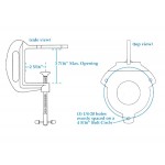 Schéma de la fixation d'établi pour étaux PANAVISE®