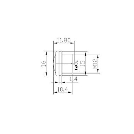 Dimensions de l'objectif Fisheye livrée avec la caméra ArduCAM Fisheye 5 MP OV5647