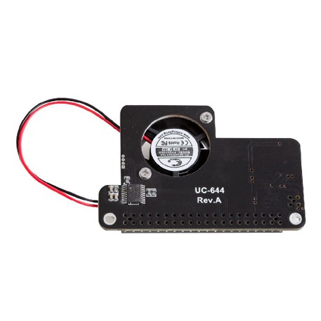 Face arrière du HAT PoE ventilé pour Raspberry Pi 3B+ et 4B