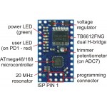 Détail de la platine Pololu Baby Orangutan B-328